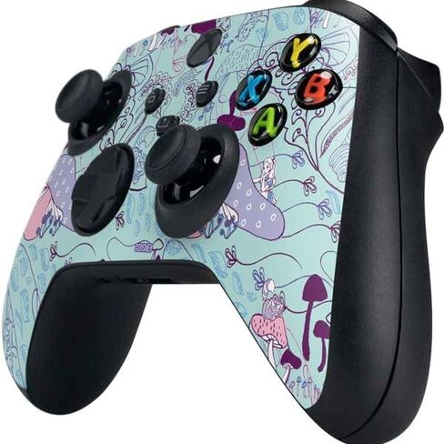 Skinit Decal Gaming Skin Compatible with Xbox Series X Controller - Officially Licensed Disney Alice in Wonderland (Animated) Mushrooms Print Pattern Design in Kuwait