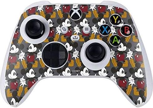 Skinit Decal Gaming Skin Compatible with Xbox Series S Controller - Officially Licensed Disney Mickey Mouse Shape on Marble Design in Kuwait