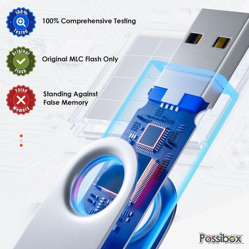 Custom Swivel USB Flash Drive 128MB Promotional Product Personalized with Your Logo - Bulk USB 2.0 - Customizable 1000 Pack in Kuwait