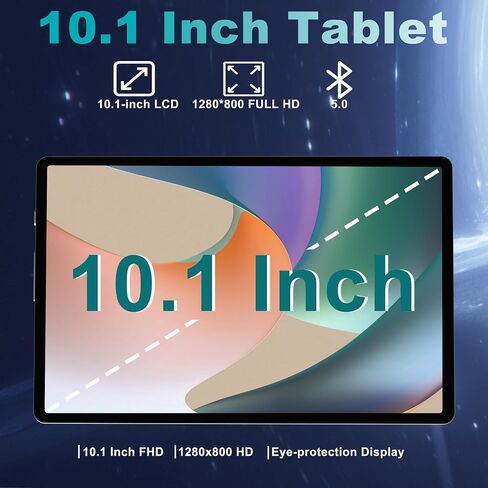 Android 14 Tablet, 10.1 Inch Android Tablet PC, 8GB RAM 128GB ROM 1TB Expand, 8000mAh Battery, Octa-Core 10.1 Inch with 13MP+8MP Camera/Bluetooth/GPS/WiFi/HD Display (Light Blue) in Saudi Arabia