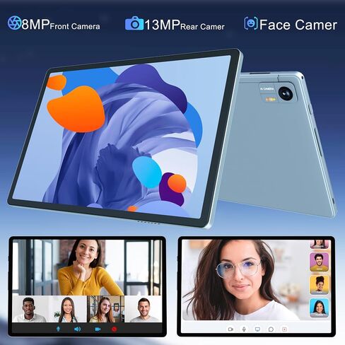 Android 14 Tablet, 10.1 Inch Android Tablet PC, 8GB RAM 128GB ROM 1TB Expand, 8000mAh Battery, Octa-Core 10.1 Inch with 13MP+8MP Camera/Bluetooth/GPS/WiFi/HD Display (Light Blue) in Saudi Arabia