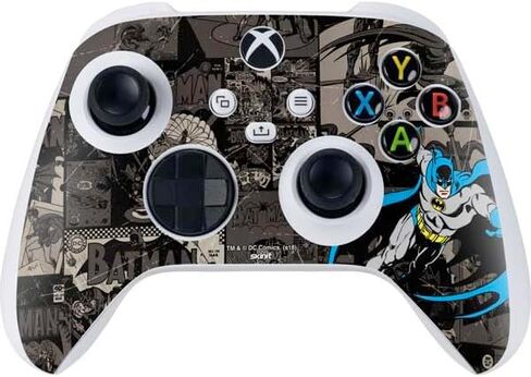 Skinit Schecal Gaming Gaming Skin متوافق مع وحدة التحكم S -Series S Series - مرخص رسميًا DC Comics Batman Vintage Action Design in Kuwait