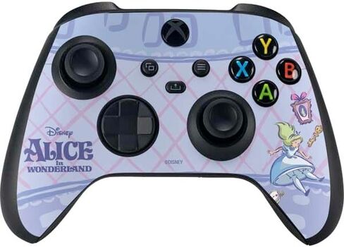 Skinit Decal Gaming Skin Compatible with Xbox Series X Controller - Officially Licensed Disney Alice in Wonderland (Animated) Mushrooms Print Pattern Design in Kuwait