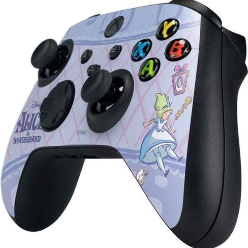 Skinit Decal Gaming Skin Compatible with Xbox Series X Controller - Officially Licensed Disney Alice in Wonderland (Animated) Mushrooms Print Pattern Design in Kuwait
