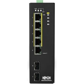 Tripp Lite Industrial 8-Port Layer 2 Managed PoE+ Gigabit Ethernet Switch, 10/100/1000 Mbps RJ45 Ports, DIN Mount, 30W Power Over Ethernet+, -40° to 167°F Temp Range, 3-Year Warranty (NGI-M08POE8-L2)