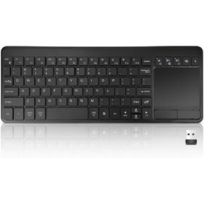 Wireless Bluetooth TouchPad Keyboard with Multi-Device,TV Keyboard with Multi-Touch Big Size Trackpad for TV,Windows,Laptop,Tablet,Windows,Android,Chrome OS
