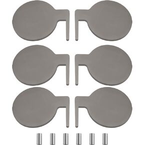 maXpeedingrods 6Pcs AR500 Dueling Tree Paddles 6" X 3/8" Steel Target DIY Shooting Target with Tubes (Grey)