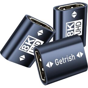 HDMI Coupler 8K ، 3 Pack HDMI 2.1 أنثى إلى محول أنثى ، 8K@60Hz/4K@120Hz HDR HDMI CONSTENDER FOR HDTV ، ROKU Stick ، ​​Computer ، PC ، Monitor ، Laptop ، Projector ، DVD Player ، PS 5/4/3