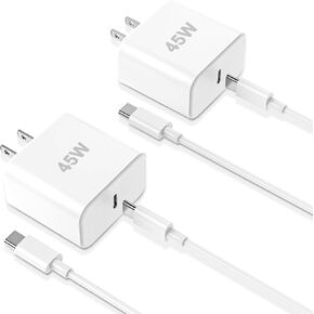 for iPhone 16 Pro Max Charger Fast Charging, 45W USB C Charger with 6FT Type C Cable for iPhone 16 Pro Max/16 Pro/16/16 Plus/15/15 Pro Max/15Pro/Plus/S25 (White, 6FT)