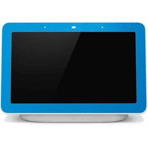 Skinit Decal Audio Skin Compatible with Google Home Hub - Blue Carbon Fiber Specialty Texture Material Design
