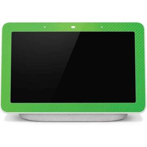 Skinit Decal Audio Skin Compatible with Google Home Hub - Green Carbon Fiber Specialty Texture Material Design