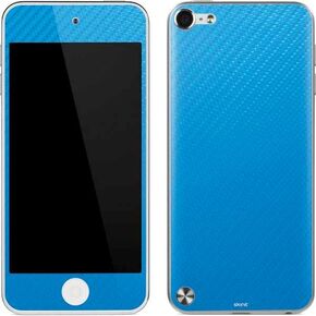 Skinit Decal MP3 Player Skin Compatible with iPod Touch (5th Gen&2012) - Blue Carbon Fiber Specialty Texture Material Design