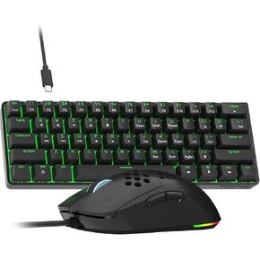 TMKB Falcon M1SE Ultralight Honeycomb Gaming Mouse and T61SE 60% Mechanical Gaming Keyboard Combo