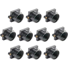 ABS Camera Lens Mount Holder Bracket Support Adapter M12x0 5 with Filter 10pcs Black for CCTV Camera PCB Board Module Lightweight Compact Durable