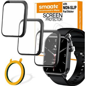 3D Screen Protector 3-PACK Compatible with TRAUSI TG08 1.83 inches Smartwatch, PMMA material, Full Coverage, Anti-shatter, with Non-slip Pad Sticker