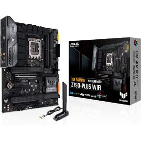 ASUS TUF Gaming Z790-Plus WiFi LGA 1700(Intel 14th,12th &13th Gen) ATX Motherboard(PCIe 5.0,DDR5,4xM.2 Slots,16+1 DrMOS,WiFi 6,2.5Gb LAN,Front USB 3.2 Gen 2 Type-C,(USB4),Aura RGB) (Renewed)