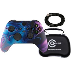حزمة وحدة تحكم وحدة تحكم مخصصة-تتضمن وحدة تحكم لاسلكية مخصصة لسلسلة Xbox Series X/S و Xbox One و PC و Cable USB-C و Universal Cable و Universal Cable