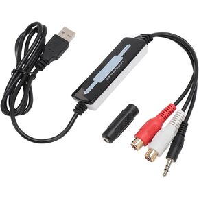 USB 2.0 بطاقة صوت بطاقة الصوت الإدخال ستيريو مدخلات الصوت وتشغيلها لنظام التشغيل Windows 10/8/7/vistaxp لنظام التشغيل OS X 10.7‑.14
