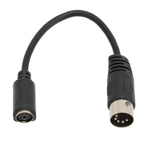 YUYTE DIN 5 Pin to Mini DIN 6 Pin Adapter Cable 5 Male to 6 Female Mini Keyboard Mouse Converter Cord for PS2 with PVC Material 0.15m Length