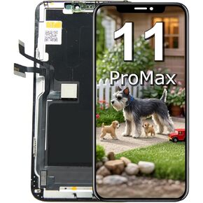 للحصول على iPhone 11 Pro Max Screen Replacement 6.5 Inch ، LCD Display Touch Screen Digitizer Association متوافق مع الطراز A2161 ، A2218 ، A2220 (بدون أدوات)