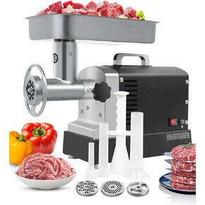 TooGood #22 Commercial Electric Meat Grinder Machine, 1 HP, 720 LBS/H, Stainless Steel Meat Grinder Heavy Duty with Sausage Stuffer and drawer for deer processing, Pet Food, Heavy Use