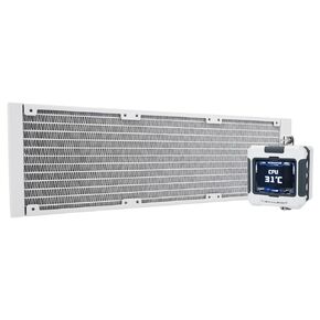 Thermalright FW360 X White CPU AIO Cooler,PC 360 Specification Water Cooler System,IPS LCD Screen with 320 * 240 Resolution,for AM5&Intel LGA1700/1851,Comes with 2.4-inch LCD Display
