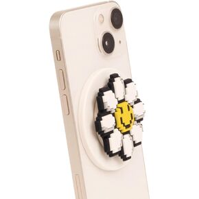 3D Pixel Dot Phone Grip & Stand Holder Compatible with MagSafe - Cool Face Sunglass Emoji (Black)