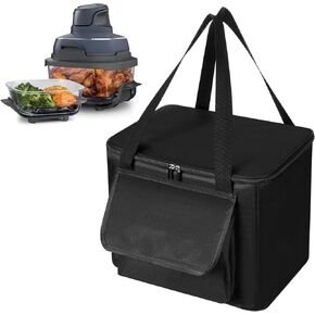 Carrying Bag Compatible with Ninja Crispi Air Fryer FN101GY Portable Outdoor Airfryer Travel Carrier Case Bag with Pocket Waterproof Heat Resistant Carrying Bag for Air Fryer