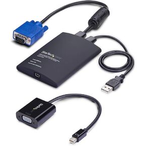 StarTech.com Portable Laptop Crash Cart Adapter, USB/VGA/Mini DisplayPort KVM Console, File Transfer/Video Capture, TAA (NOTECONS02-VGA-MDP)