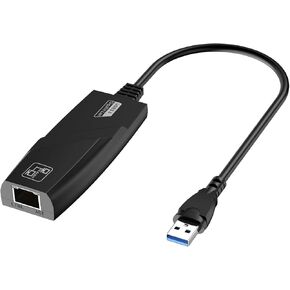 USB إلى Ethernet Adapter ، Driver Free USB 3.0 لشبكة Gigabit Ethernet LAN ، 100/1000 MBPS RJ45 محول الإنترنت متوافق مع الكمبيوتر المحمول ، MacBook ، السطح ، الكمبيوتر مع Windows ، XP ، Mac/Linux