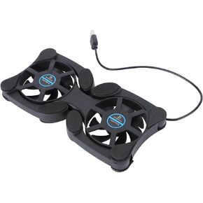 NUOBESTY Portable Foldable Laptop Cooling Pad with Fan USB Cooler Stand for Notebook Compact with Slip Pads Energy Efficient Heat Dissipation