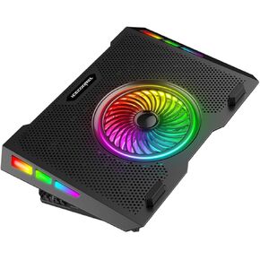1Pc Laptop Stand with RGB Cooling Fan Ergonomic Design for Home Office School High Speed Operation Quiet Low Noise Laptop Cooler