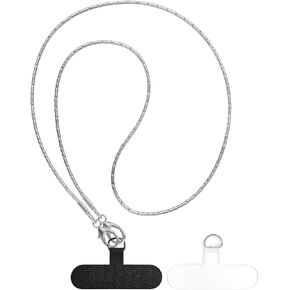 UnnFiko Crossbody Cell Phone Lanyard for Women, Universal Metal Phone Chain Strap Crossbody with Phone Tether Tab