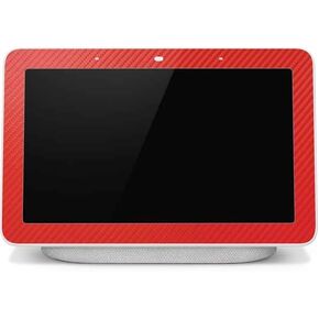 Skinit Skinit Audio Audio Skiner متوافق مع Google Home Hub - تصميم مواد ملمس تخصص ألياف الكربون الأحمر