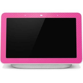 Skinit Decal Audio Skin Compatible with Google Home Hub - Pink Carbon Fiber Specialty Texture Material Design