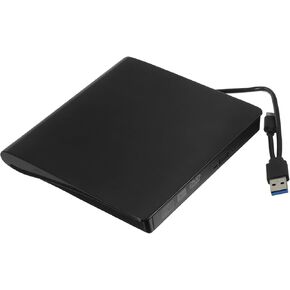 External DVD Drive Dual Interface CD Burner Portable Optical Drive with Fast Reading Speed Easy to Use for Data Backup and Storage