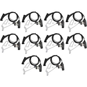 (10PCS) Ear Tube Headset for APX6000 Earpiece With PTT Mic [2025 New Version] for Motorola Radio APX900 APX1000 APX2000 APX3000 APX4000 APX6000XE APX7000 APX7000XE APX 8000 APX 8000XE SRX2200 Earpiece
