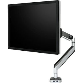 D8A Aluminum Gas Spring Full Motion Desktop Monitor Holder LCD Computer Mount Arm Loading 2-9kgs with Two USB Port