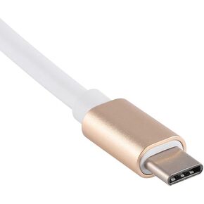 Keenso USB 3.1 Type C to VGA Converter Lightweight Portable Aluminum Good Radiation for 12 Inch Silver Aluminum Alloy (Gold)