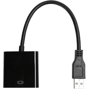 Keenso USB 3.0 إلى VGA Adapter Cable 1920x1080 محول فيديو الصوت لـ 7/8/10 ، محول VGA لملحق الكمبيوتر