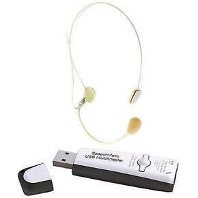 SpeechWare 362234 Lightweight, Flexible and Comfy Headworn Microphone with USB MultiAdapter