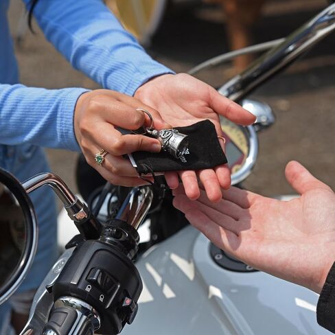 Guardian Bell AssMan Good Luck Bell w/Keyring & Black Velvet Gift Bag | Motorcycle Bell | Lead-Free Pewter | Good Luck Gift to Friends & Family | Bike Bell | Made in USA in Saudi Arabia