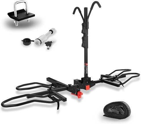 FORWODE Hitch Mount Bike Rack Fits 2 X 80 lbs Bicycle, Platform Bike Rack for Car SUV Truck, 2 Inch Receiver, Foldable Wobble Free, Locking Hitch,Fat and Standard in Saudi Arabia