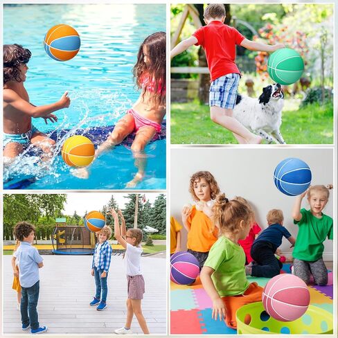Mini Basketballs for Kids Size 3 Basketballs Bulk with Pump 7 Inch Colorful Rubber Basketball for Mini Hoop Indoor Outdoor Practice Waterproof Pool Basketball Toddler Yard Game (12 Pieces)… in Kuwait