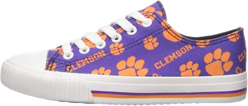 حذاء FOCO Clemson Tigers NCAA للسيدات ذو طباعة متكررة منخفضة الأعلى - 7 in Saudi Arabia