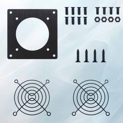80mm Ventilation Grille for PC Computers & AV Electronic Cabinets - Includes Fan Mounting Bracket, Protective Mesh Panel, Optimizes Server Cabinet Airflow & AV Rack Cooling in Kuwait