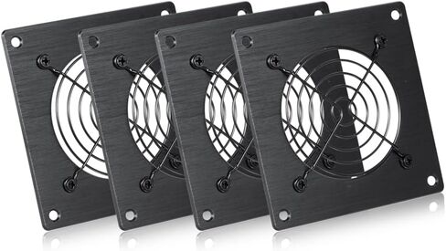 80mm Ventilation Grille for PC Computers & AV Electronic Cabinets - Includes Fan Mounting Bracket, Protective Mesh Panel, Optimizes Server Cabinet Airflow & AV Rack Cooling in Kuwait
