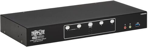 Tripp Lite 4-Port DisplayPort KVM Switch, Control Two Devices with Two Monitors Desktop Switch, UHD 4K @ 60Hz Video, Two USB 3.2 Gen 1 Ports, 3-Year Warranty (B006-DP2UA4) in Kuwait