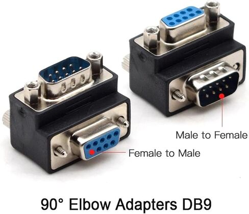 DB9 Serial Port Head DB9 Solderless Connector RS232 Connector 485 Male Head 1pcs and Female Head 1pcs(Female to Male) in Saudi Arabia