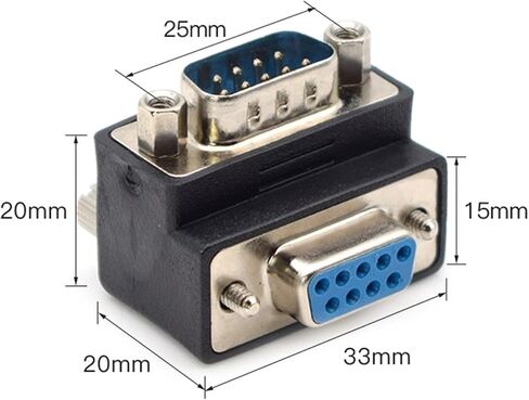 DB9 Serial Port Head DB9 Solderless Connector RS232 Connector 485 Male Head 1pcs and Female Head 1pcs(Female to Male) in Saudi Arabia